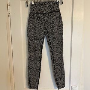 Women’s Black Dot Aoxjox High Waisted Workout Leggings - Large